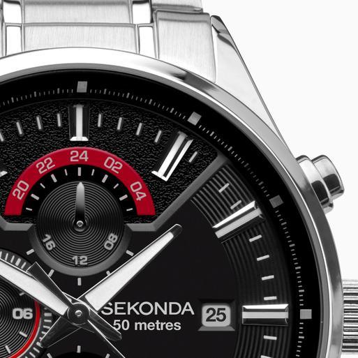 Sekonda Mens Classic Watch 1697 Round 42mm Silver